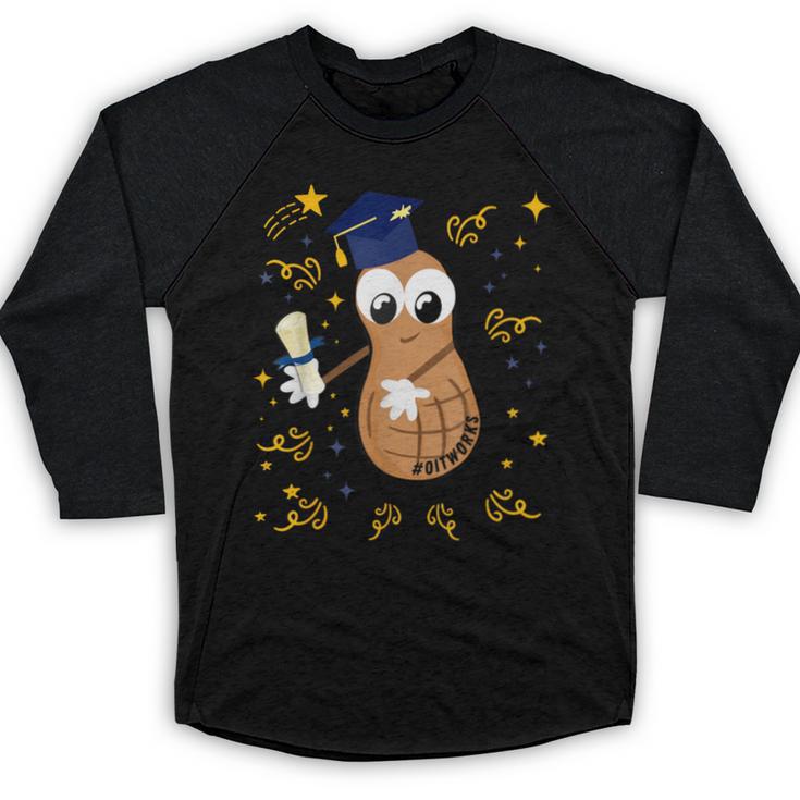 Graduation Flossing Peanut OIT Baseball Raglan Shirt
