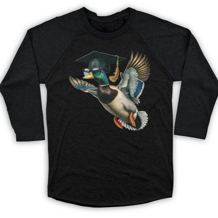Graduation Mallard Duck Hunter Hunting Season Grad Hunting Baseball Raglan Shirt