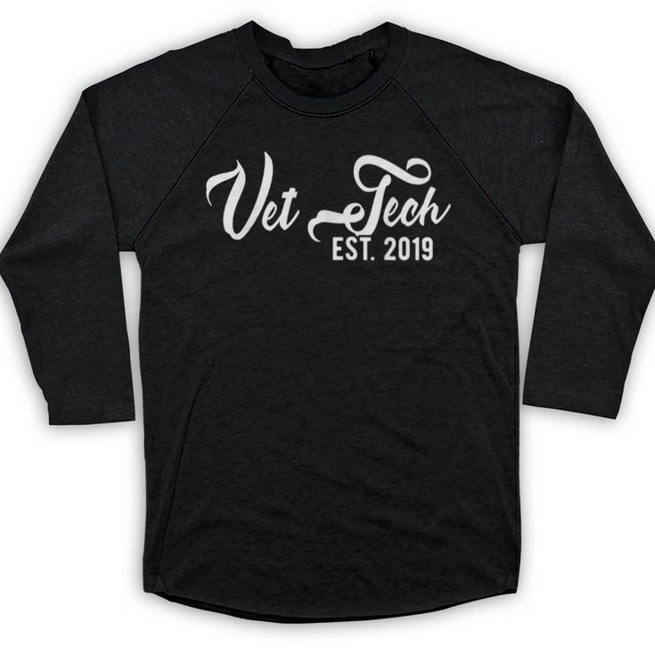 Graduation For New Vet Techs Established 2019 Baseball Raglan Shirt
