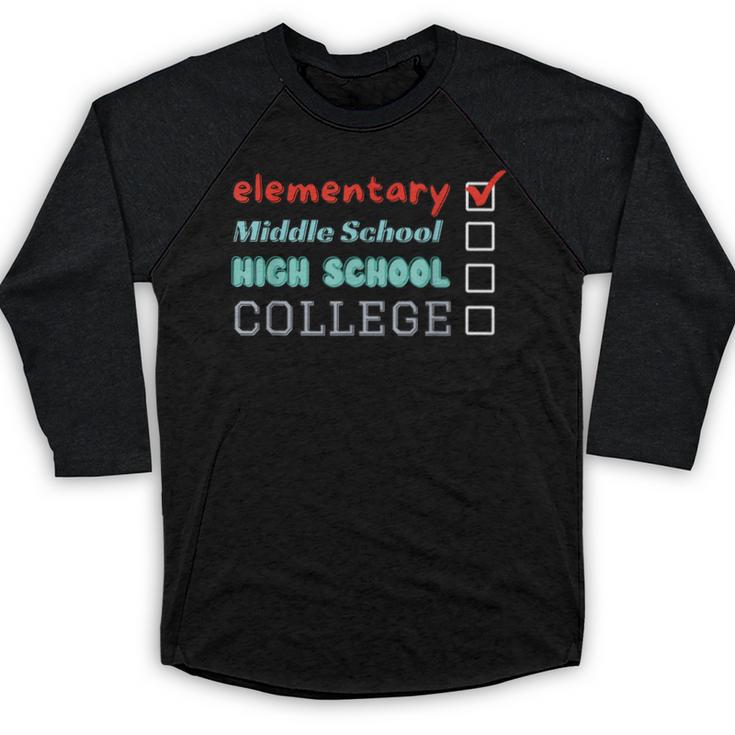 Graduation Promotion Elementary School To Junior High Baseball Raglan Shirt