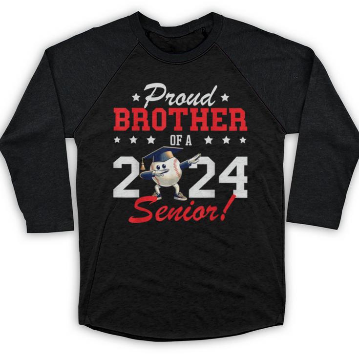 Graduation Proud Brother Of A 2024 Senior Baseball Player Baseball Raglan Shirt