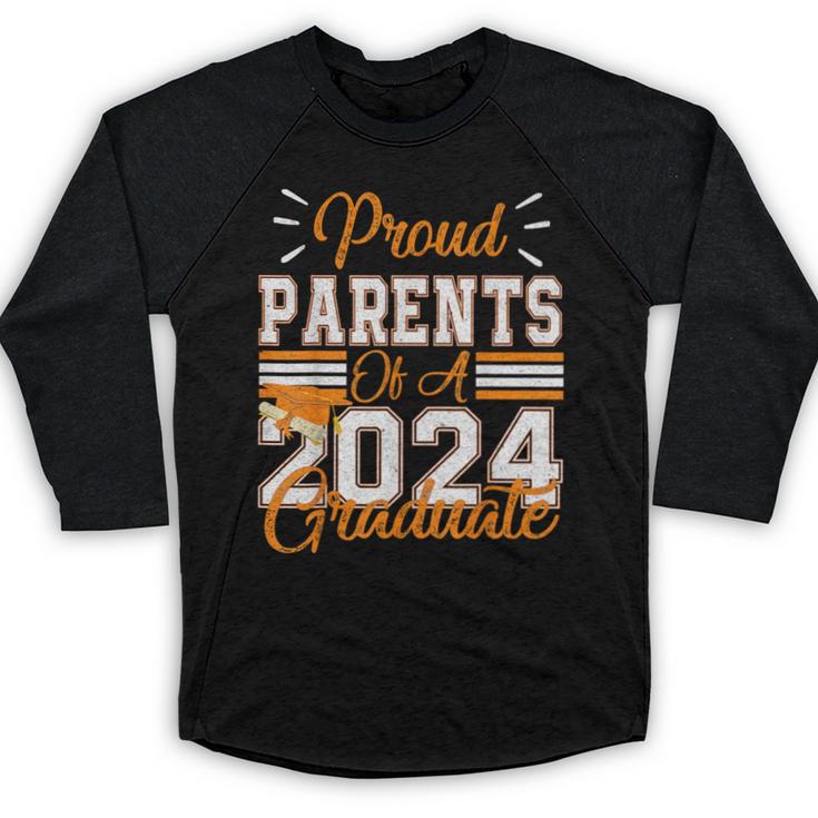 Graduation Proud Parents Of a 2024 Graduate For Mom And Dad Baseball Raglan Shirt
