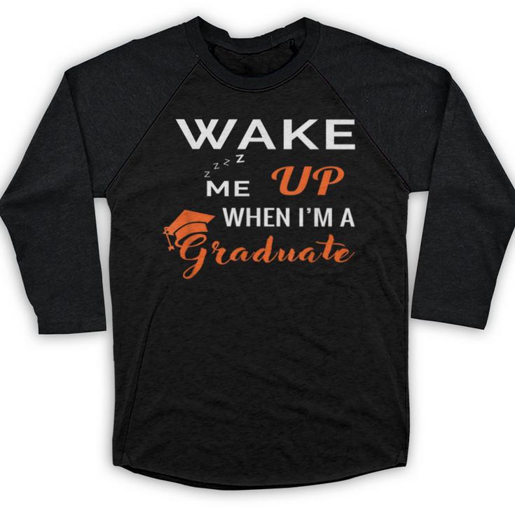 Graduation Shirt High School And College For Sleepy Graduate Baseball Raglan Shirt