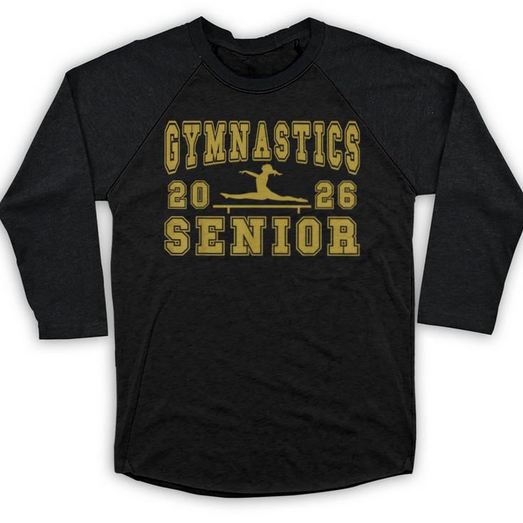 Gymnastics Senior Night Gymnastics Senior 2026 Graduation 25 Baseball Raglan Shirt