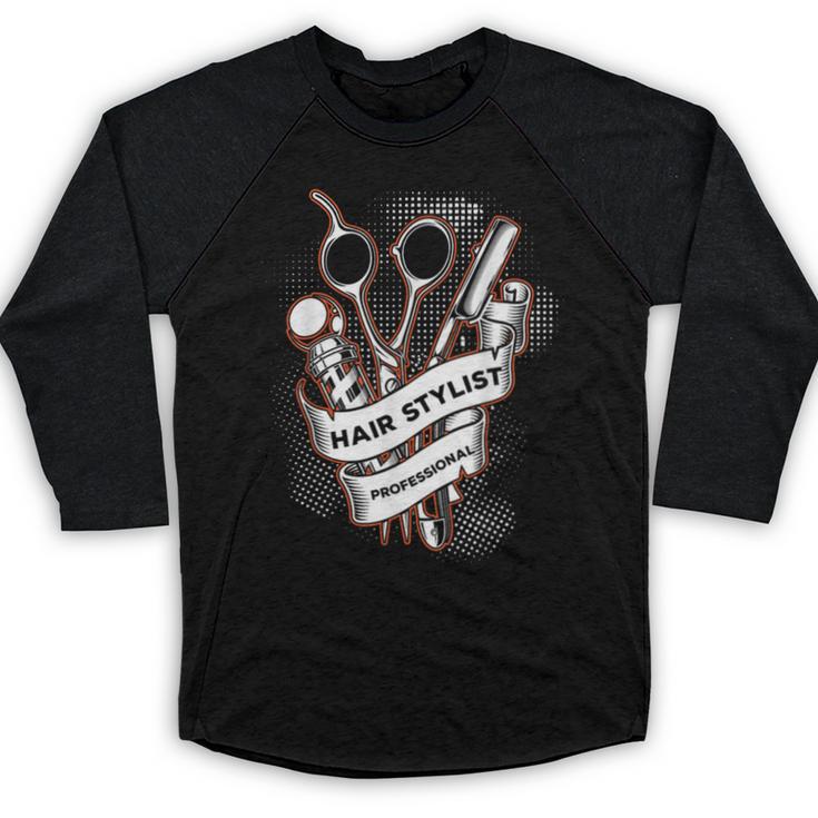 Hairdresser Gift Idea Graduation Tattoo Craft Hairstylist Baseball Raglan Shirt