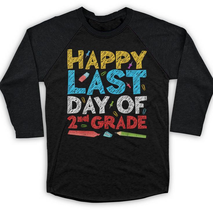 Happy Last Day Of 2nd Grade Shirt Second Grade Graduation Baseball Raglan Shirt