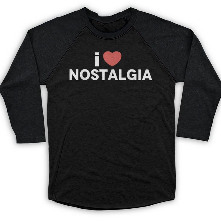 I Heart Love Nostalgia Baseball Raglan Shirt