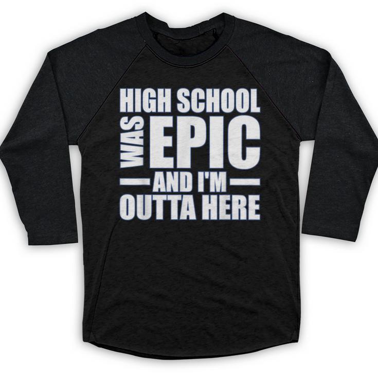 High School Graduate Graduation Party Meme Baseball Raglan Shirt