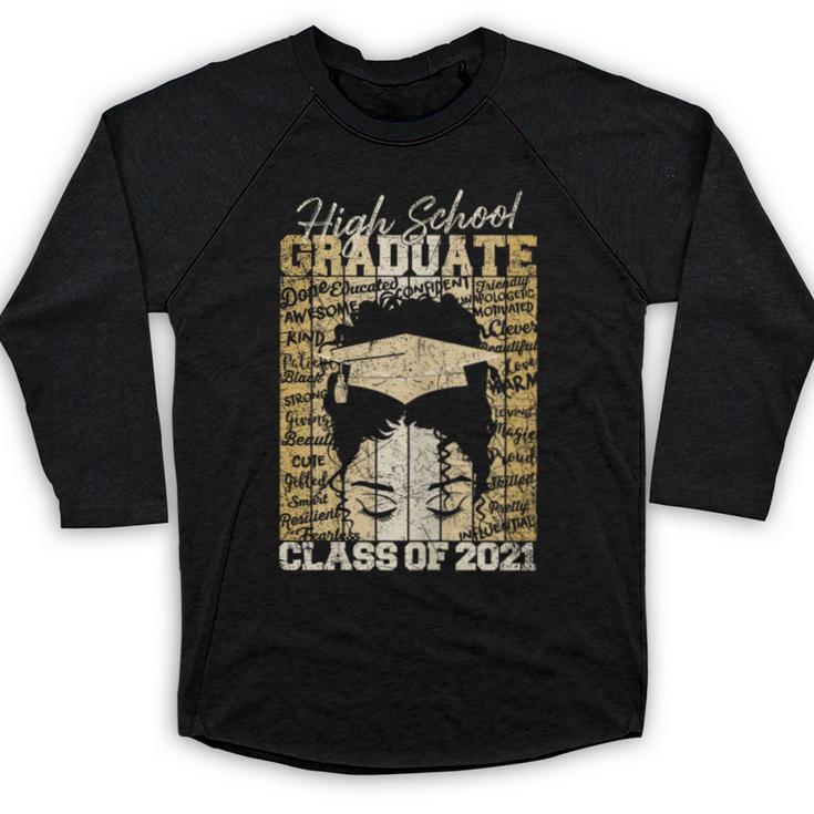 High School Graduate Queen Class Of 2021 Graduation Baseball Raglan Shirt
