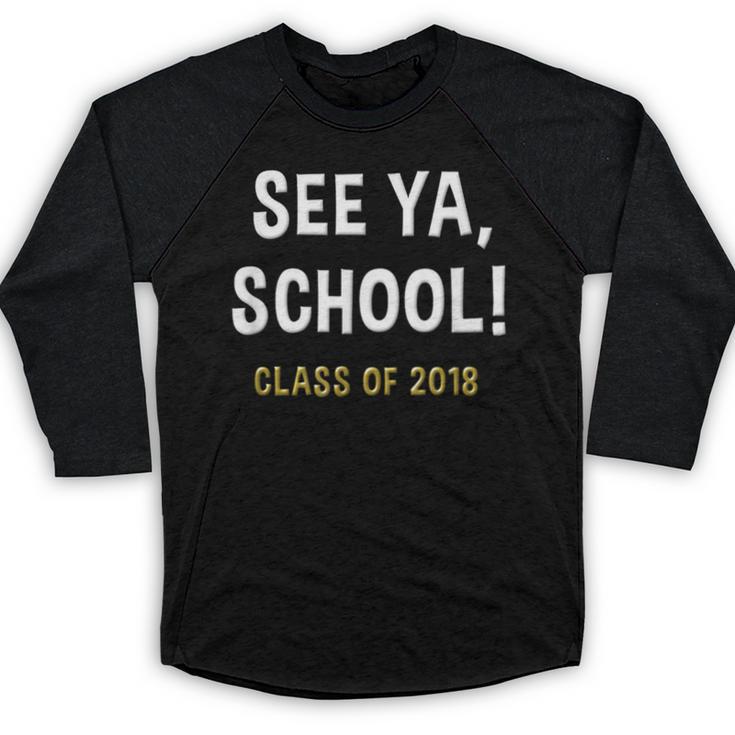 High School Graduation Class Of 2018 Shirt Baseball Raglan Shirt