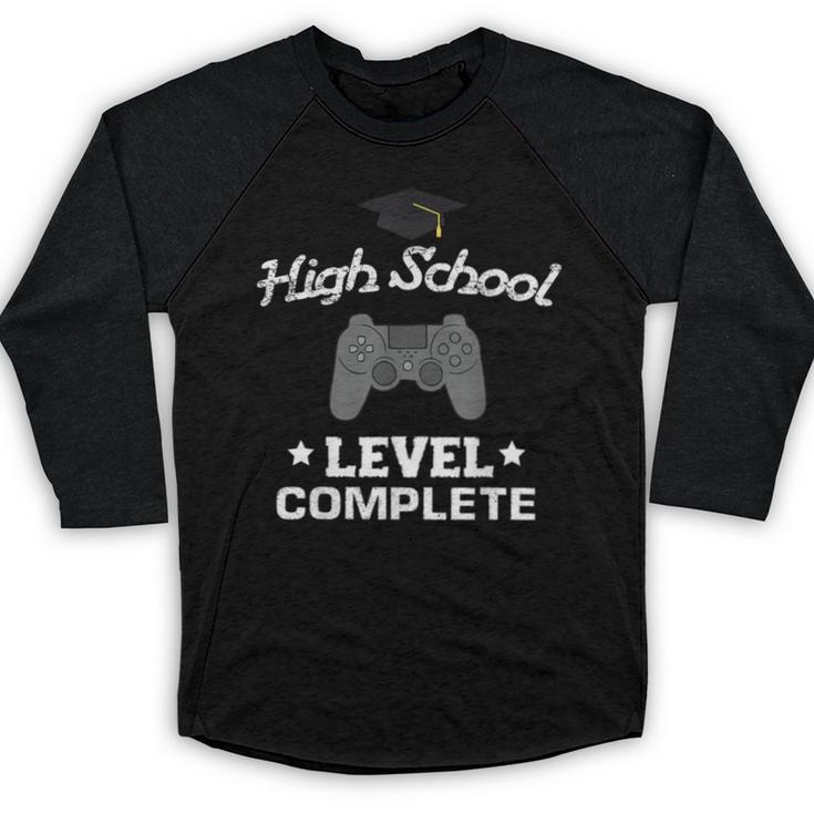 High School Graduation Shirt Video Gamer Nerd Geek Game Baseball Raglan Shirt