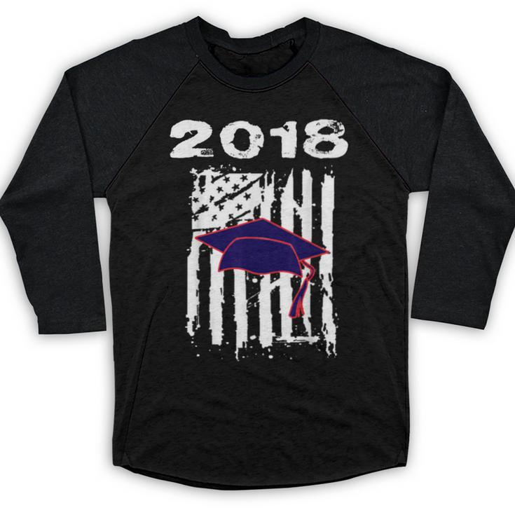 High School Graduation T Shirt Flag College Graduation Baseball Raglan Shirt
