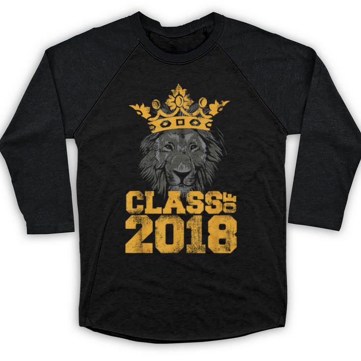 High School King Graduation Shirt Class Of 2018 Seniors Baseball Raglan Shirt