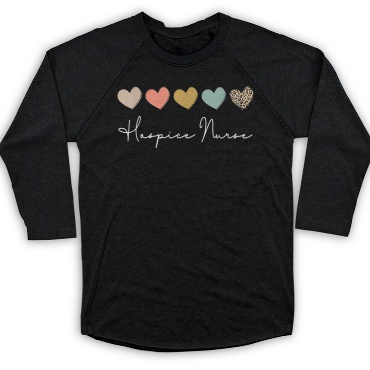 Hospice Nurse Appreciation Hospice Nursing School Graduation Baseball Raglan Shirt