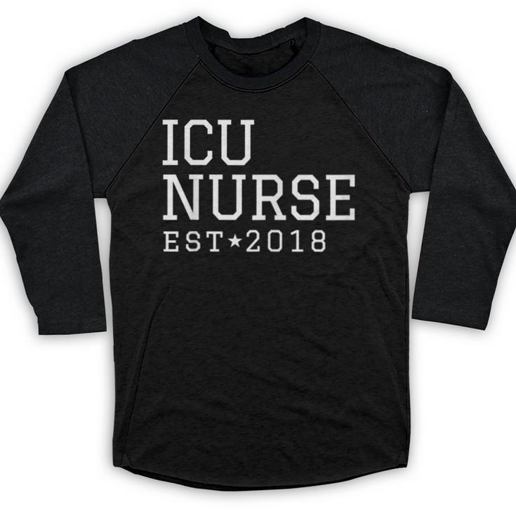 ICU Nurse 2018 Graduation Nurse RN Baseball Raglan Shirt
