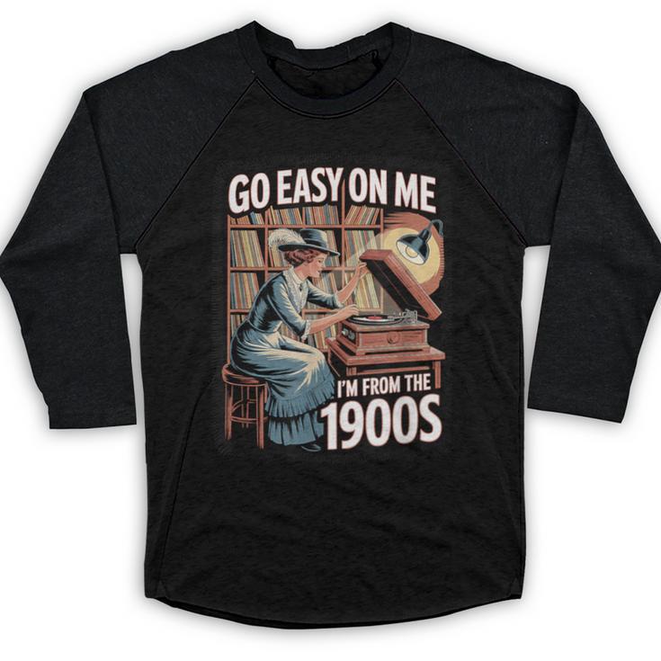 I'm From The 1900s Vinyl Record Lover For Women Baseball Raglan Shirt