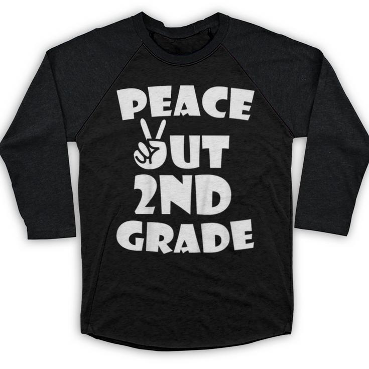 Kids Peace Out 2ND Grade For Graduation Baseball Raglan Shirt