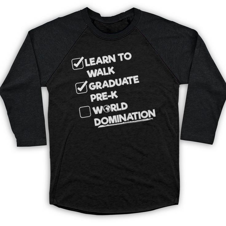 Kids Pre-K Graduation Idea For Boys & Girls Baseball Raglan Shirt