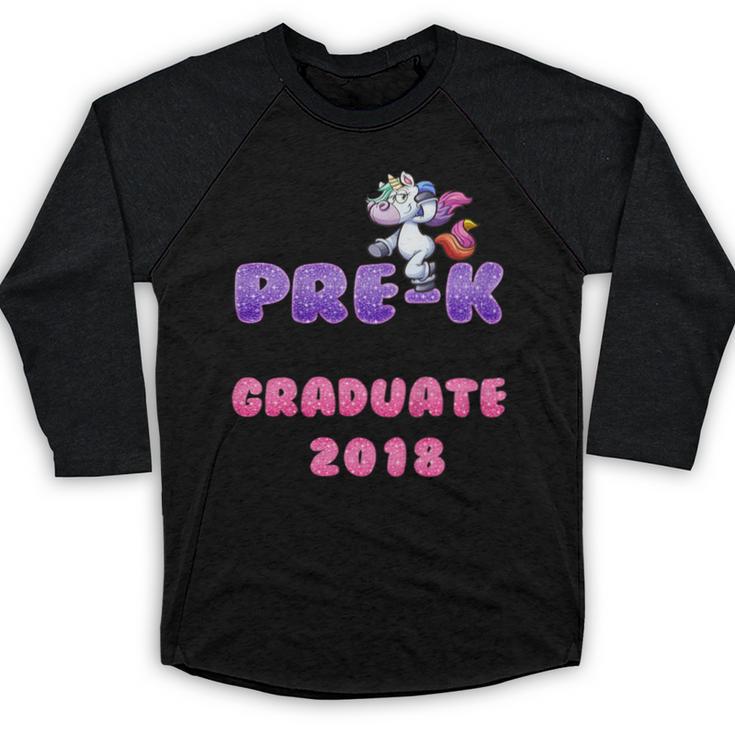 Kids Kids Pre-K PreSchool Unicorn Graduation T Shirt Baseball Raglan Shirt