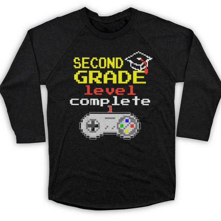 Kids Second Grade Graduation Video Game Shirt Baseball Raglan Shirt