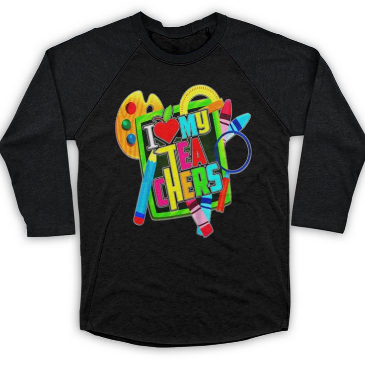 Kids Teens Graduation I Heart My Teachers I Love My Teachers Baseball Raglan Shirt