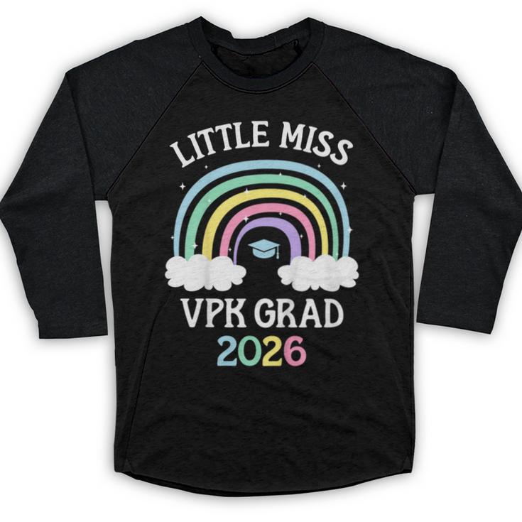 Kids VPK Graduation 2026 Rainbow VPK Grad Baseball Raglan Shirt