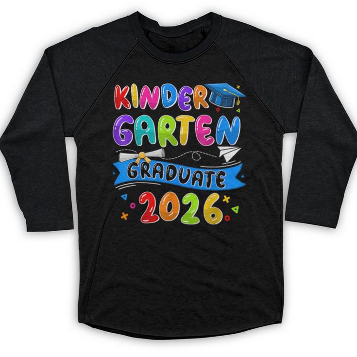 Kindergarten Graduate Kindergarten Class Of 2026 Graduation Baseball Raglan Shirt