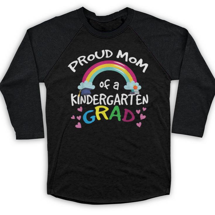 Kindergarten Graduation Proud Mom Son Daughter Baseball Raglan Shirt