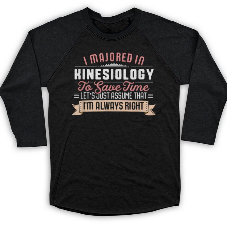 Kinesiology Major Student Shirt Graduation Baseball Raglan Shirt