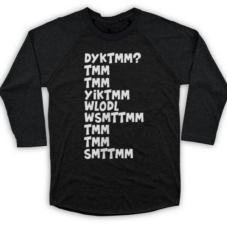 Do You Know The Muffin Man DYKTMM Nostalgia Quote Baseball Raglan Shirt
