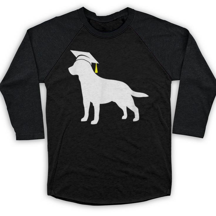 Labrador Retriever Graduation Dog Graduate For Men Women Kids Baseball Raglan Shirt