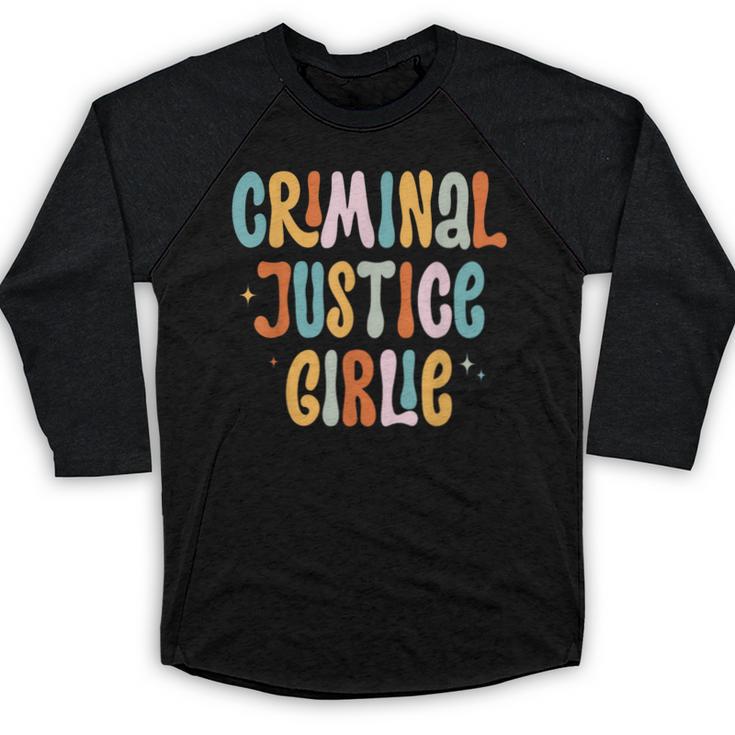 Lawyer True Crime Lover Addict Graduation Apparel Criminal Justice Girlie Major Degree Future Detective Baseball Raglan Shirt
