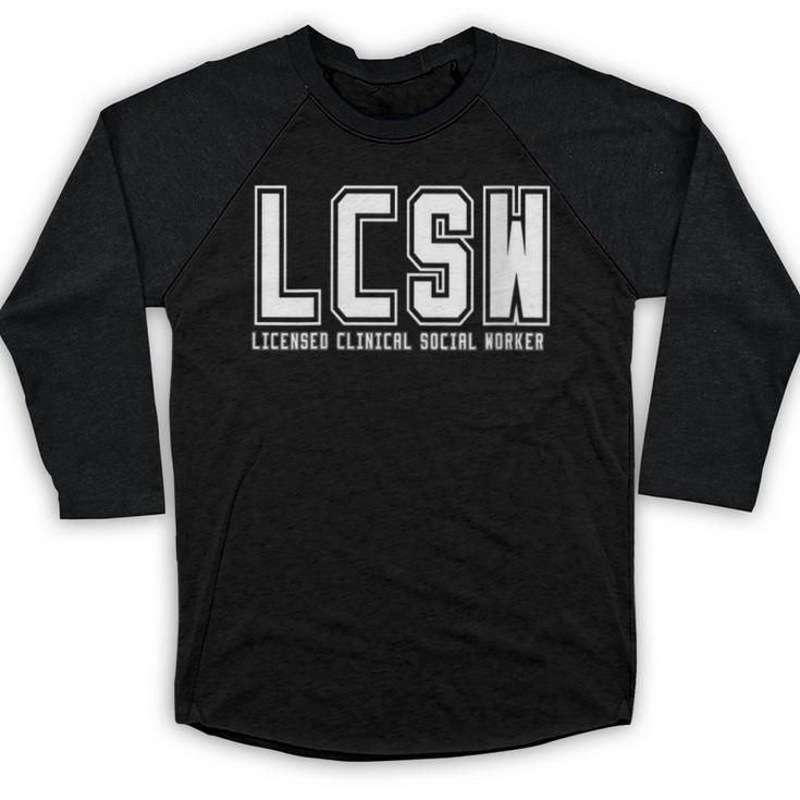 LCSW Licensed Clinical Social Worker Graduation Baseball Raglan Shirt