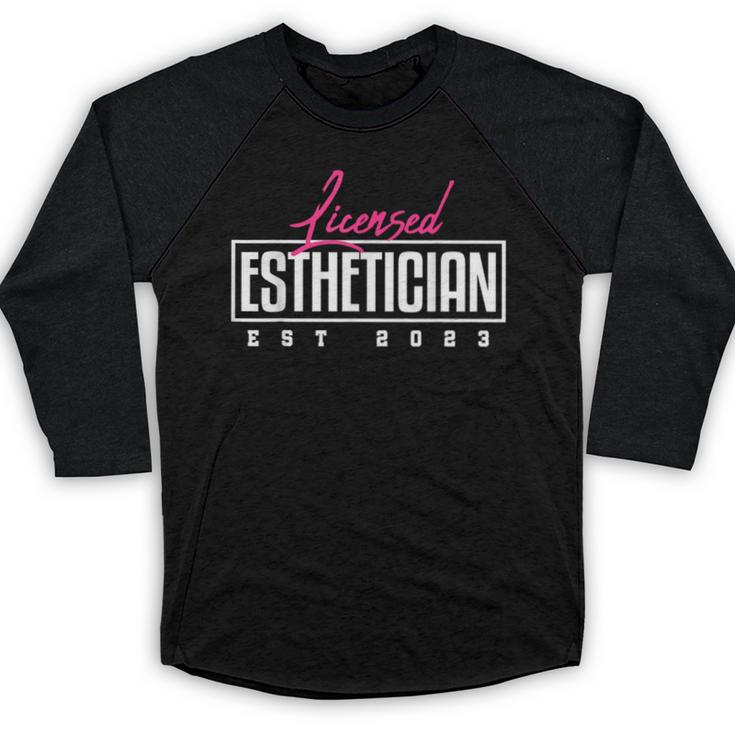 Licensed Esthetician 2023 Graduation Baseball Raglan Shirt