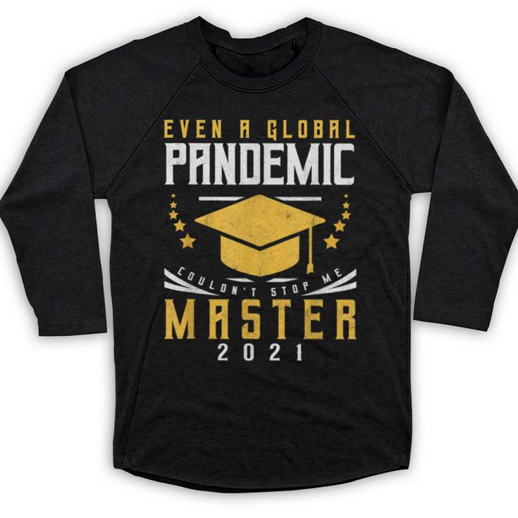 Master 2021 Graduation Graduate Masters Degree Baseball Raglan Shirt