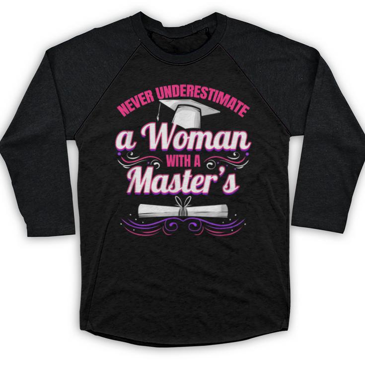 Master University Degree Master Graduation Party Girl Baseball Raglan Shirt