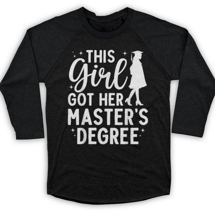 Masters Degree Art For Women Girls Masters Degree Graduation Baseball Raglan Shirt