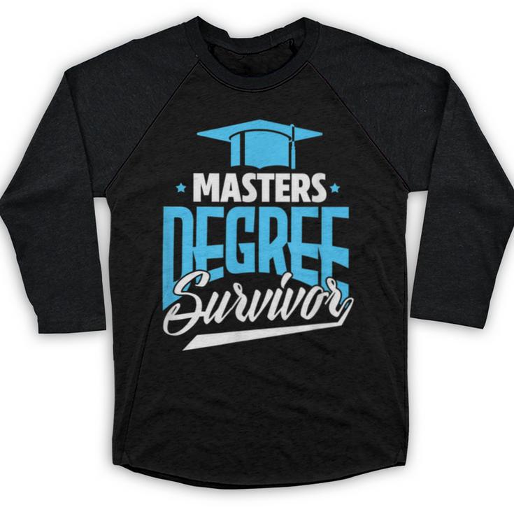 Master's Degree Graduation Masters Degree Survivor Baseball Raglan Shirt