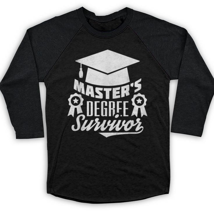 Master's Degree Survivor College Graduation Baseball Raglan Shirt