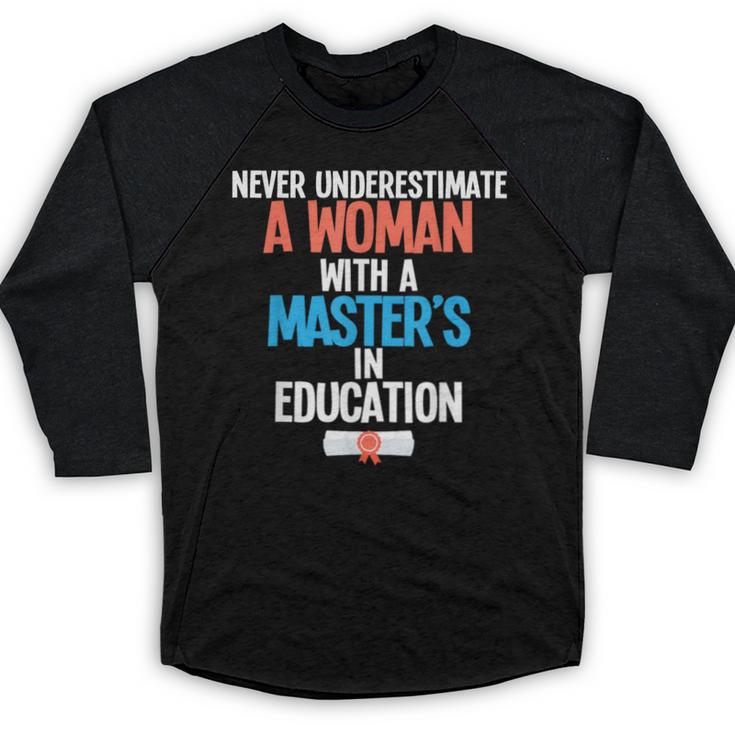 Masters In Education Degree Graduation Women MeD Baseball Raglan Shirt