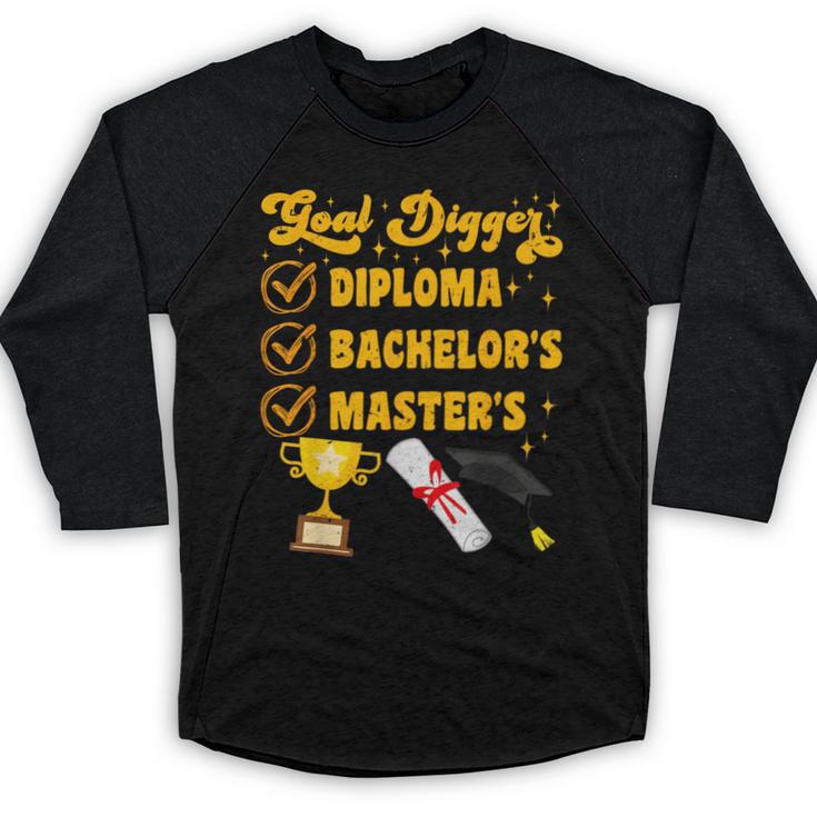 Master's Thesis Passed Goal Digger Master's Graduation Baseball Raglan Shirt