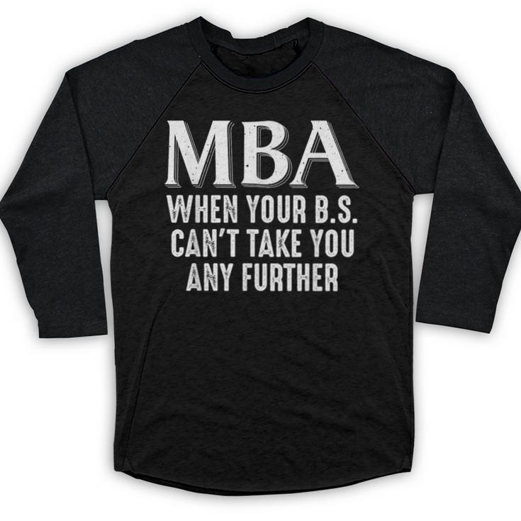 MBA For Men Women Master Degree Graduation Day Baseball Raglan Shirt