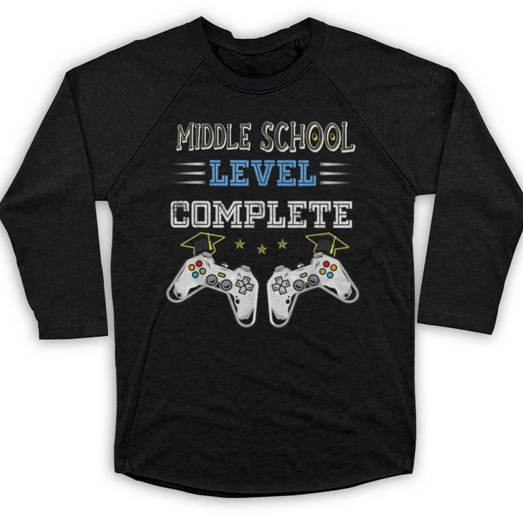Middle School Level Complete Gaming Class Of 2022 Graduation Baseball Raglan Shirt
