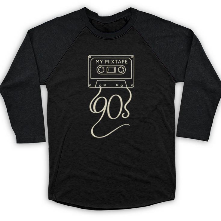 My Mixtape 90s – Retro Cassette Tape Nostalgia Baseball Raglan Shirt