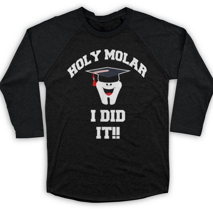 Molar Dentist Dental Hygienist Graduation Shirt Baseball Raglan Shirt