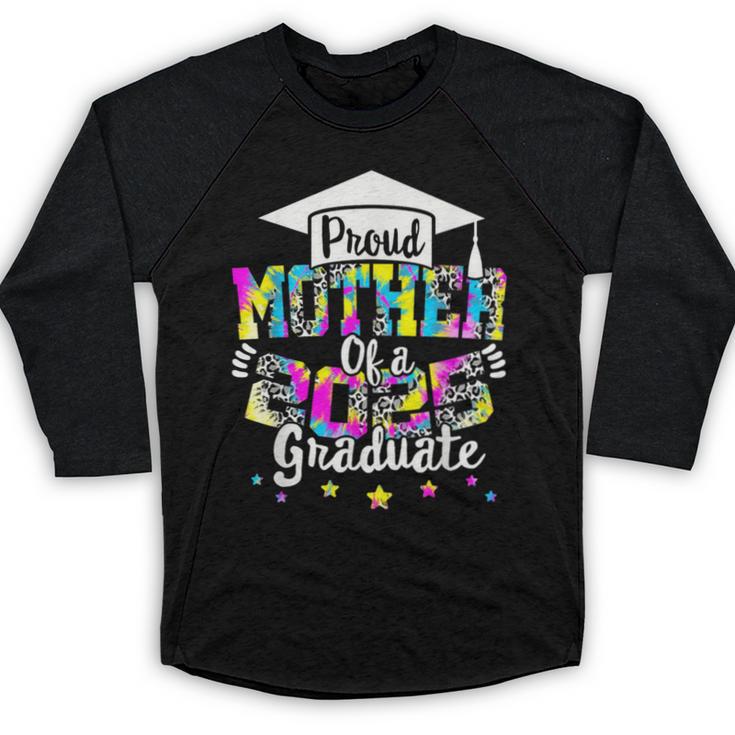 Mother Of a 2025 Graduate Tie Dye Class Senior Graduation 25 Baseball Raglan Shirt