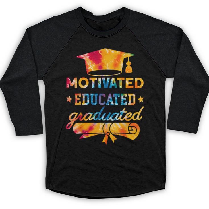 Motivated Educated Graduated Graduation Baseball Raglan Shirt