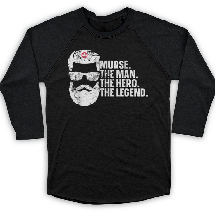 Murse Male Nurse Student Man Nurses Murse RN Graduation Week Baseball Raglan Shirt