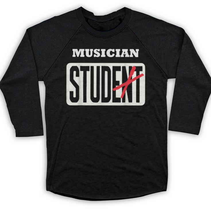 MUSICIAN Student Shirt Graduation MUSICIAN Stud Baseball Raglan Shirt