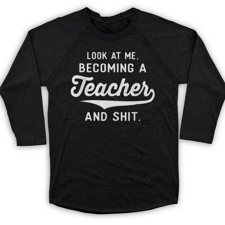 New Teacher Gifts Graduation Women Men Become Teachers Baseball Raglan Shirt